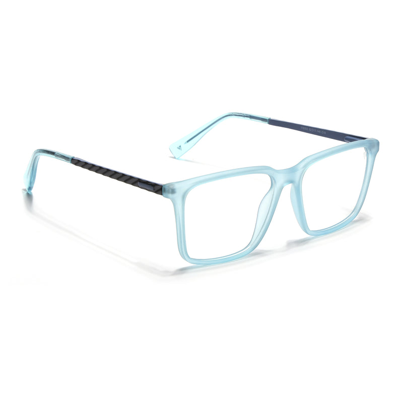 Voyage Sea Blue Square Eyeglasses for Men & Women (116003FMG7021-C5)