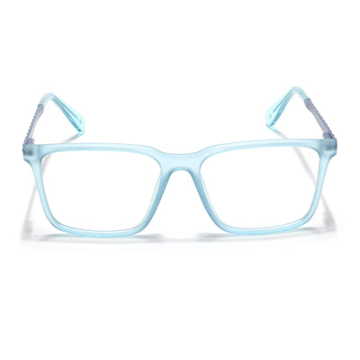 Voyage Sea Blue Square Eyeglasses for Men & Women (116003FMG7021-C5)