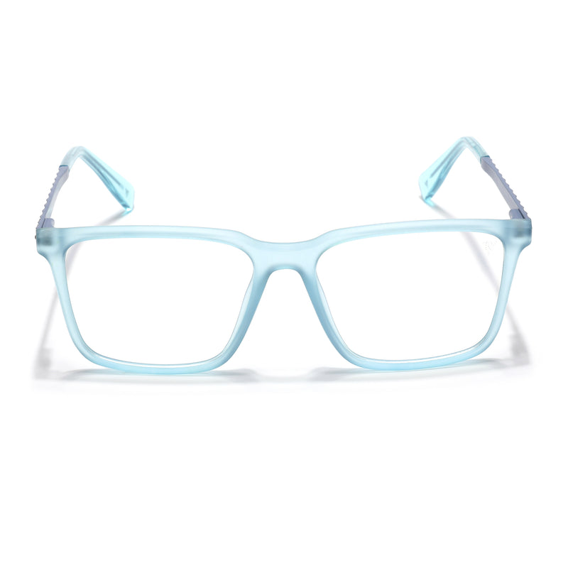 Voyage Sea Blue Square Eyeglasses for Men & Women (116003FMG7021-C5)