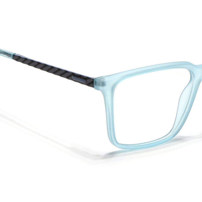 Voyage Sea Blue Square Eyeglasses for Men & Women (116003FMG7021-C5)