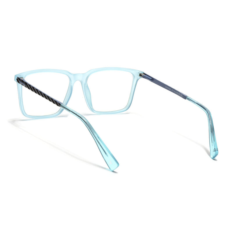 Voyage Sea Blue Square Eyeglasses for Men & Women (116003FMG7021-C5)