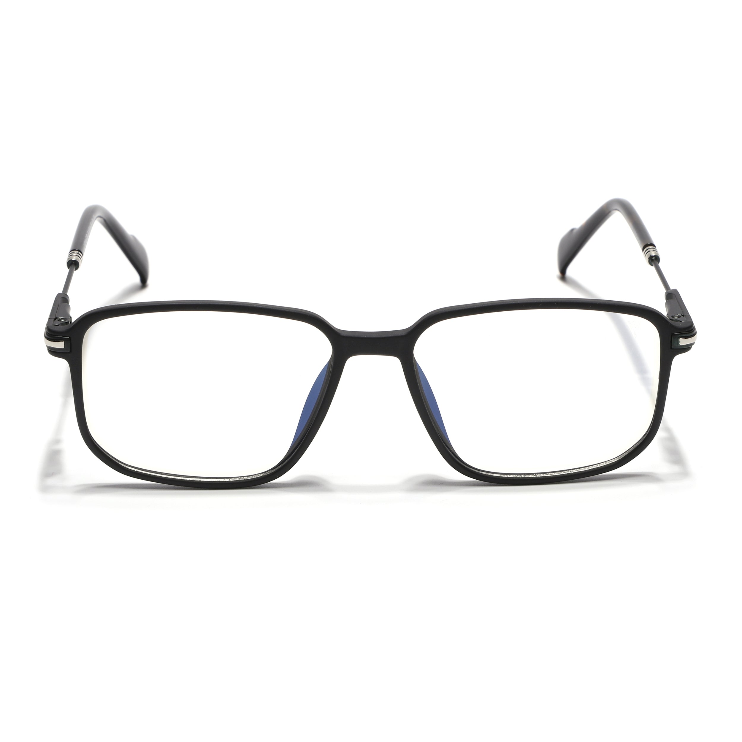 Voyage Matt Black Square Eyeglasses for Men & Women (116006FMG7022-C1)