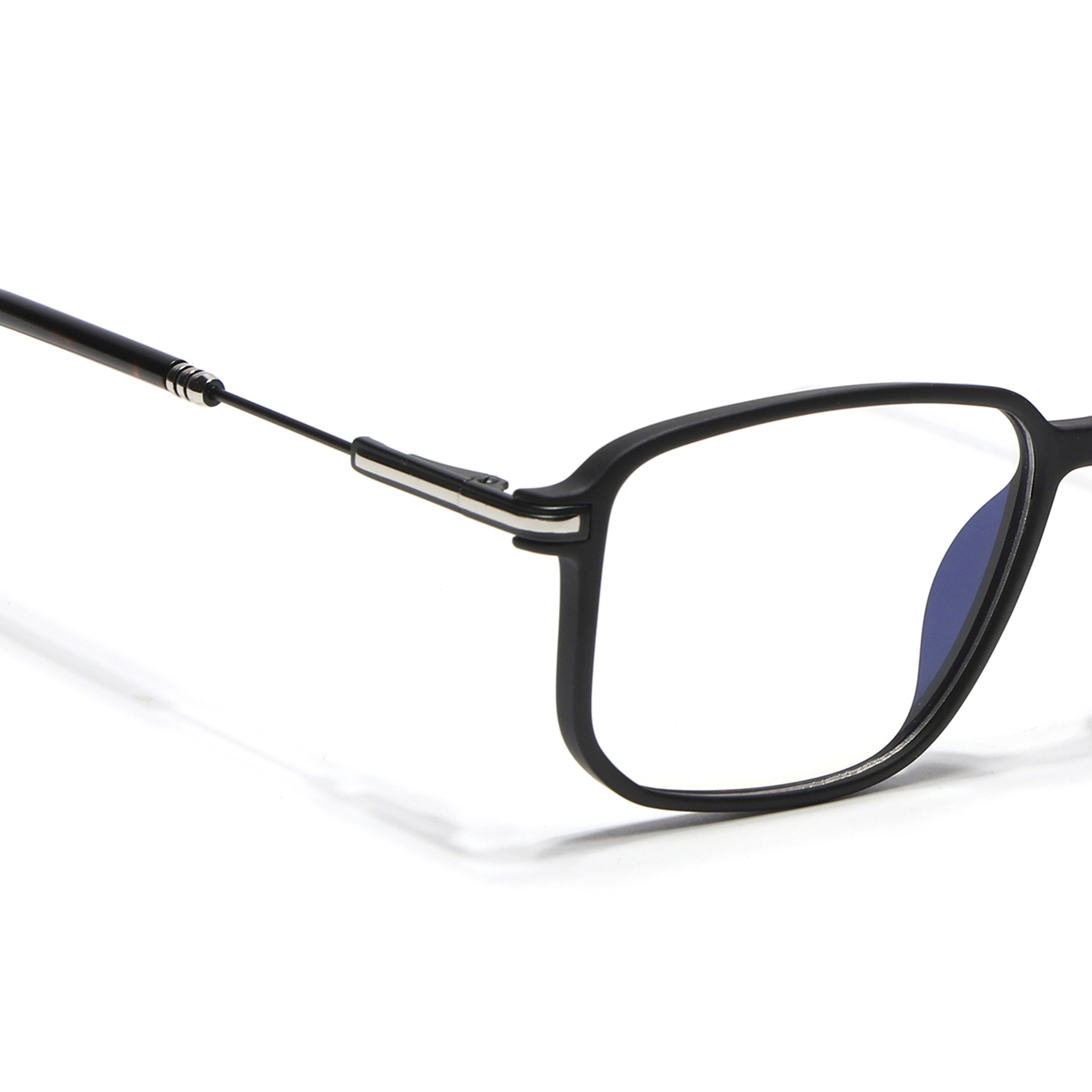 Voyage Matt Black Square Eyeglasses for Men & Women (116006FMG7022-C1)