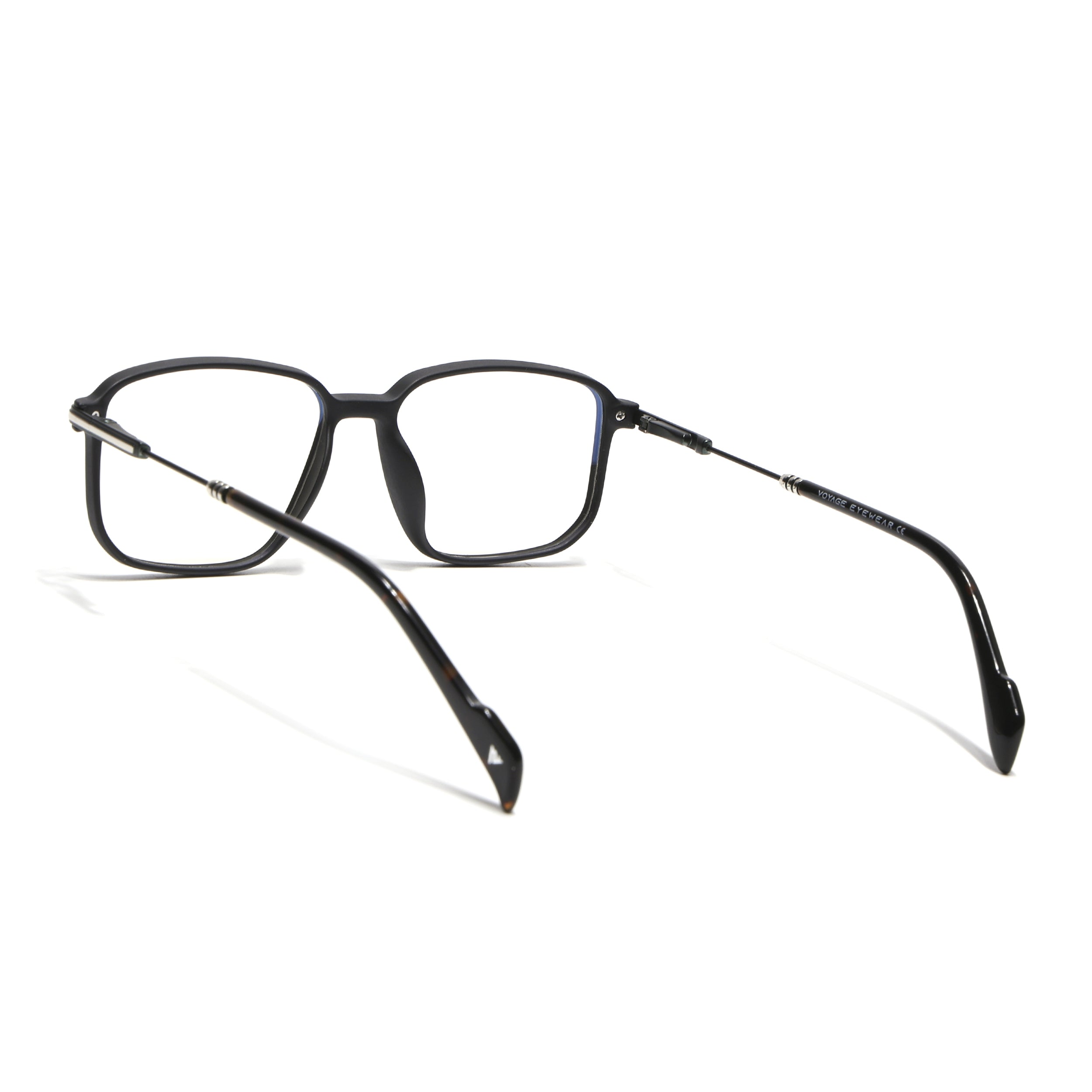 Voyage Matt Black Square Eyeglasses for Men & Women (116006FMG7022-C1)