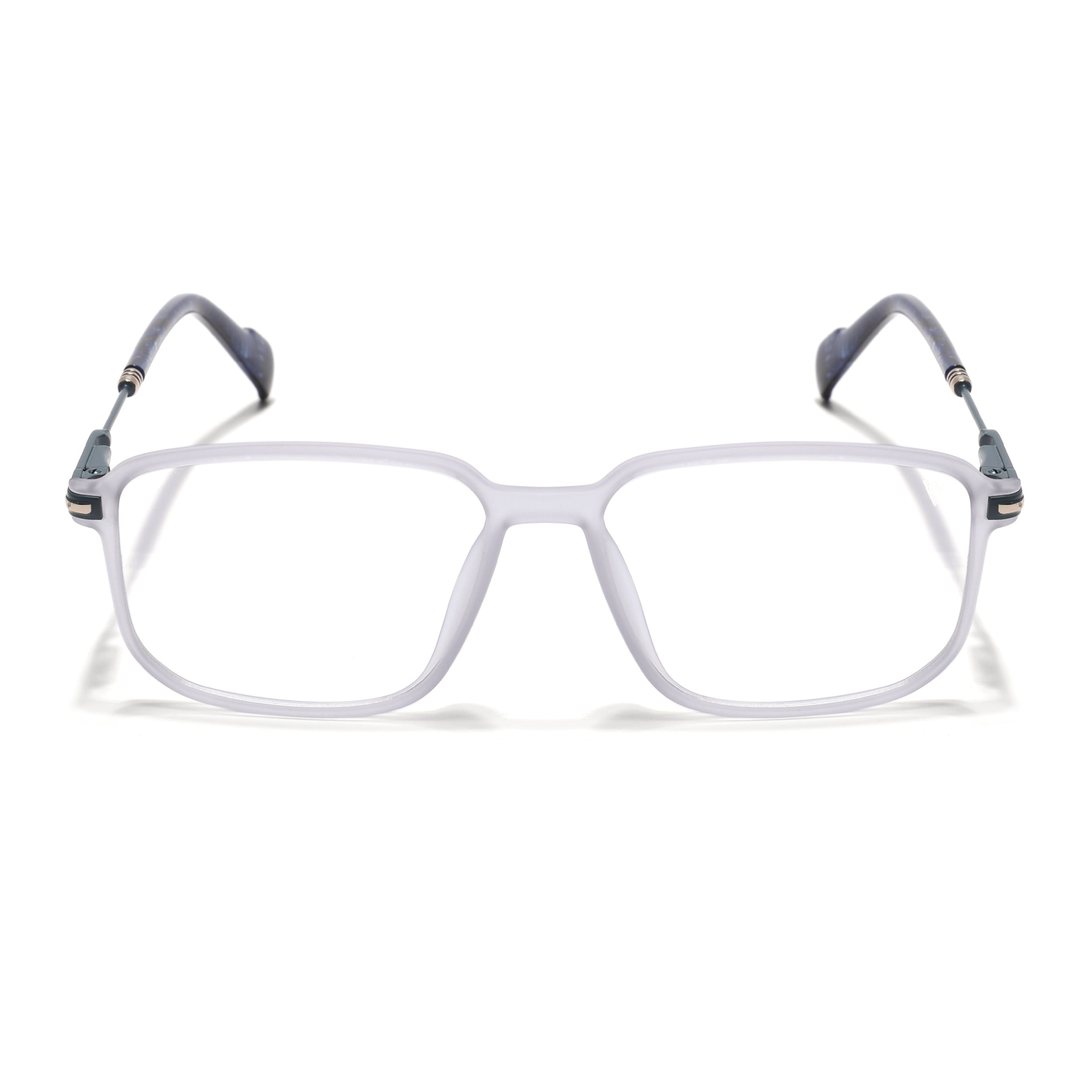 Voyage Matt Grey Square Eyeglasses for Men & Women (116006FMG7023-C2)