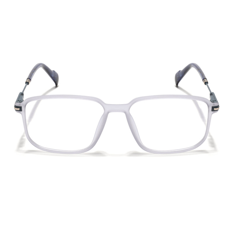 Voyage Matt Grey Square Eyeglasses for Men & Women (116006FMG7023-C2)
