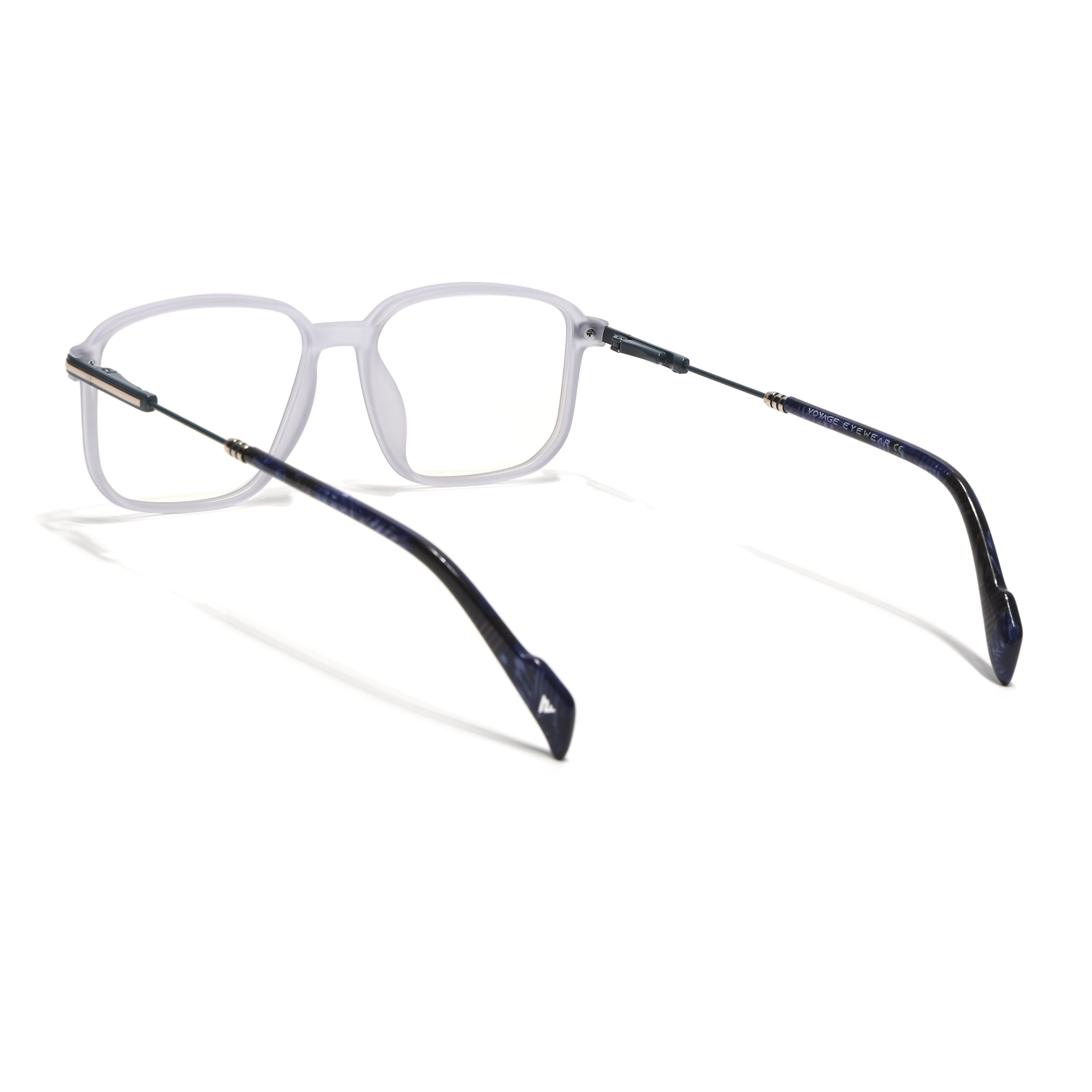 Voyage Matt Grey Square Eyeglasses for Men & Women (116006FMG7023-C2)