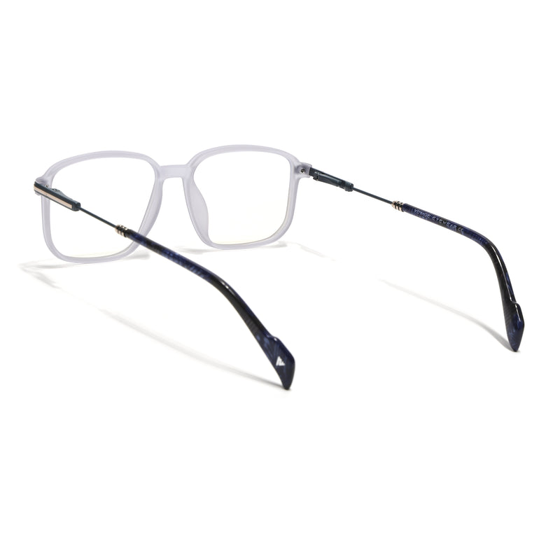 Voyage Matt Grey Square Eyeglasses for Men & Women (116006FMG7023-C2)