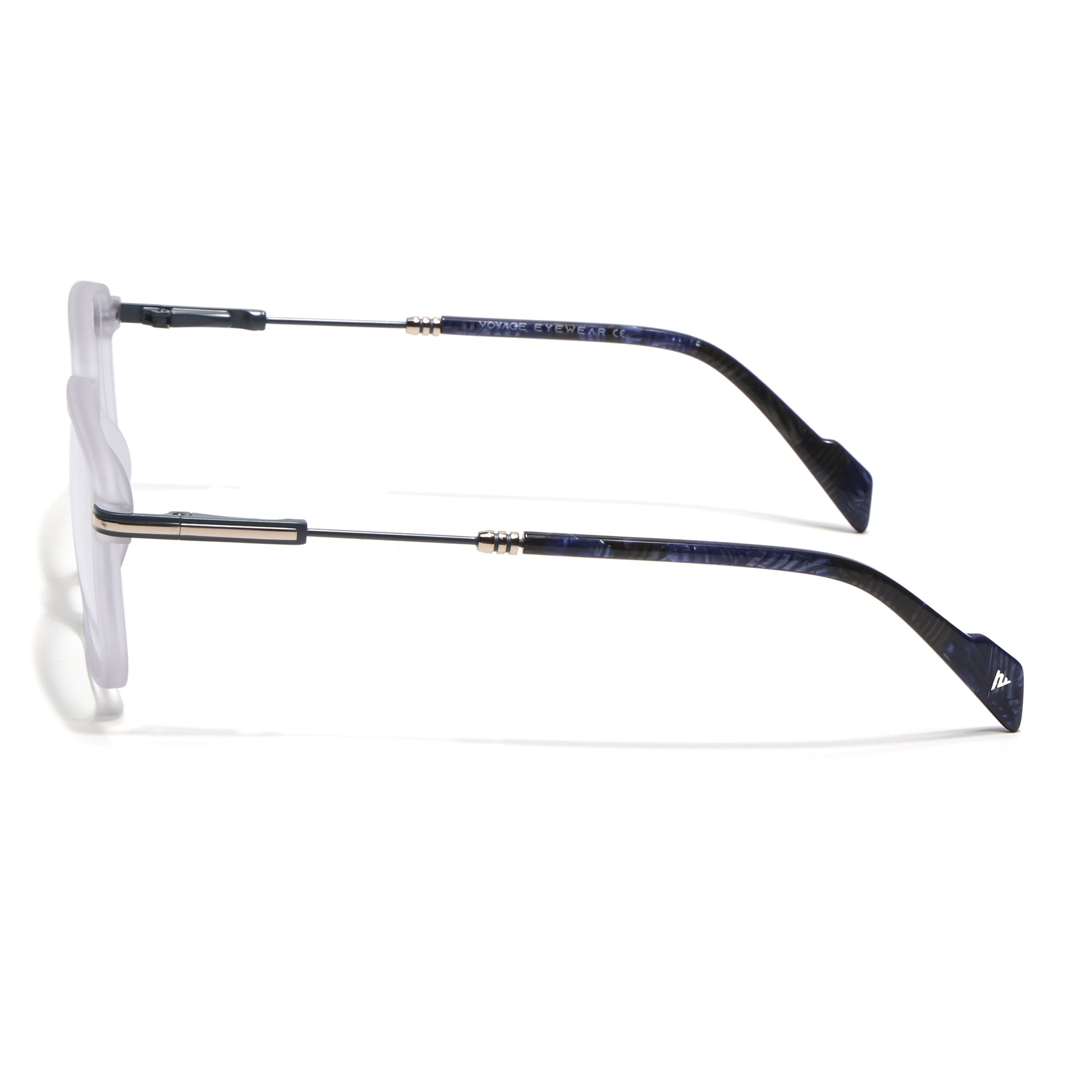 Voyage Matt Grey Square Eyeglasses for Men & Women (116006FMG7023-C2)