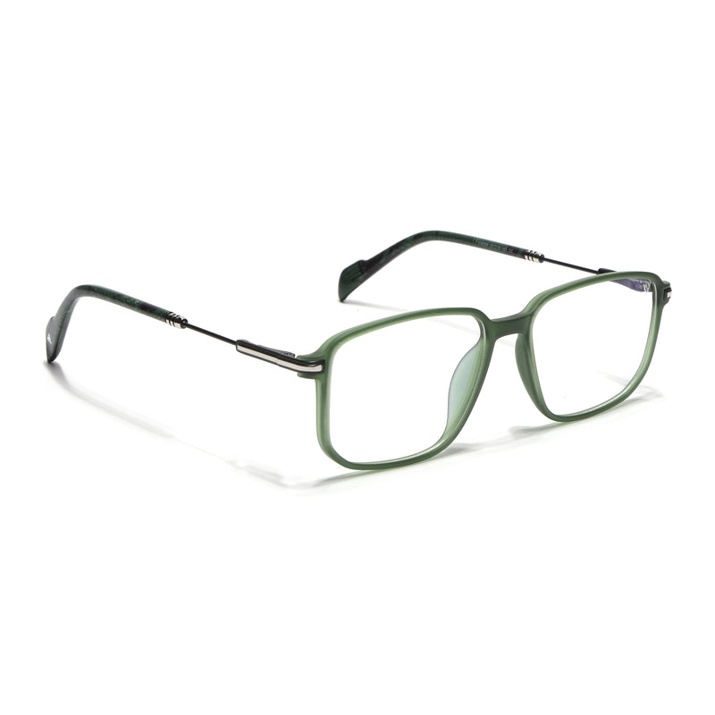 Voyage Green Square Eyeglasses for Men & Women (116006FMG7024-C3)
