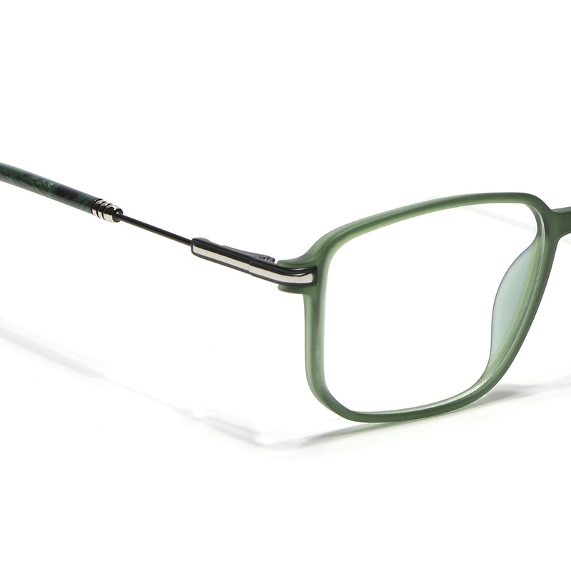 Voyage Green Square Eyeglasses for Men & Women (116006FMG7024-C3)