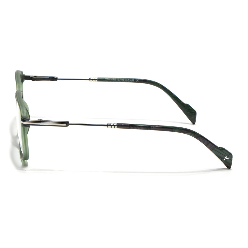 Voyage Green Square Eyeglasses for Men & Women (116006FMG7024-C3)
