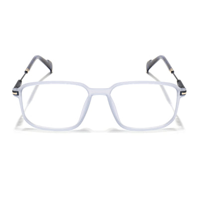 Voyage Light Matt Blue Square Eyeglasses for Men & Women (116006FMG7025-C4)
