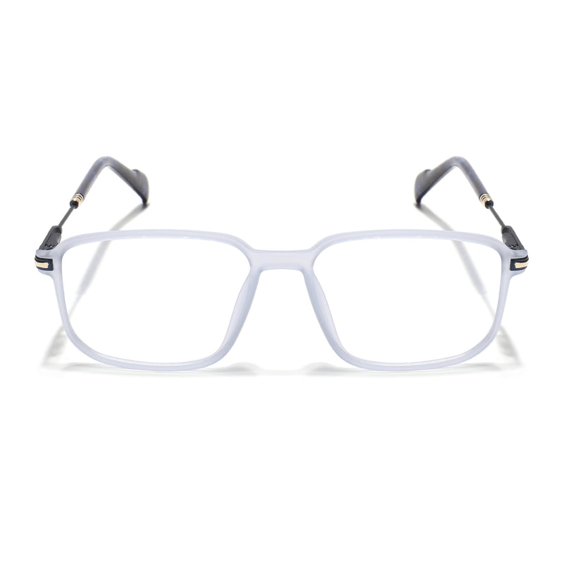 Voyage Light Matt Blue Square Eyeglasses for Men & Women (116006FMG7025-C4)