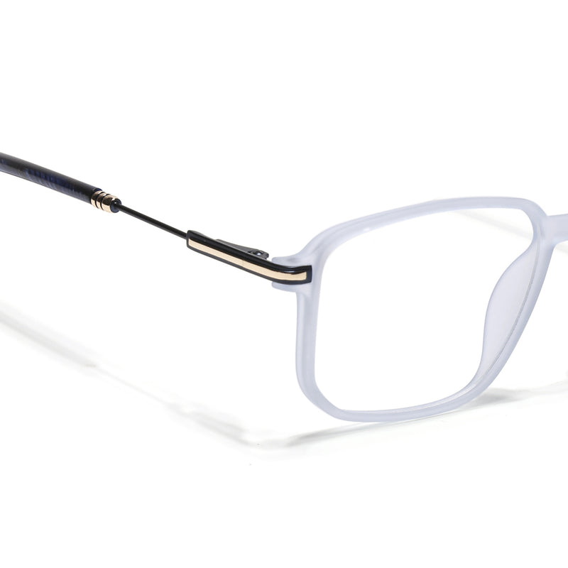 Voyage Light Matt Blue Square Eyeglasses for Men & Women (116006FMG7025-C4)