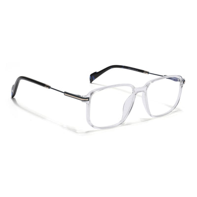 Voyage Transparent Square Eyeglasses for Men & Women (116006FMG7026-C5)