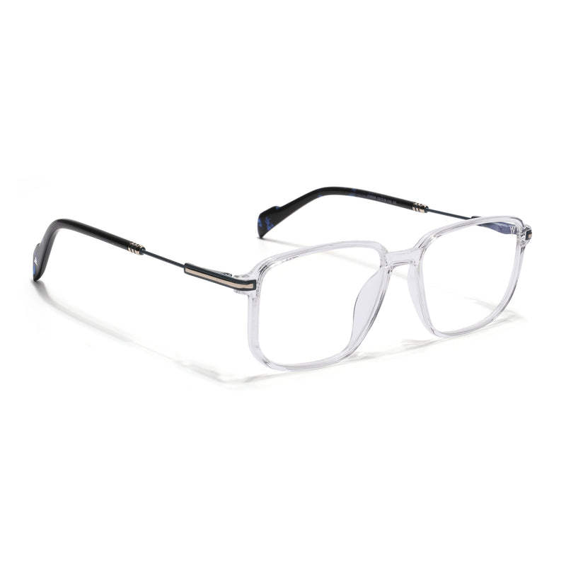 Voyage Transparent Square Eyeglasses for Men & Women (116006FMG7026-C5)