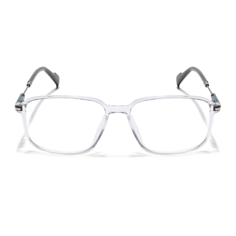 Voyage Transparent Square Eyeglasses for Men & Women (116006FMG7026-C5)