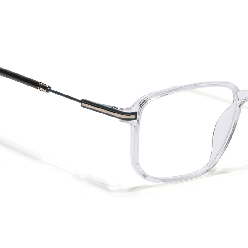 Voyage Transparent Square Eyeglasses for Men & Women (116006FMG7026-C5)