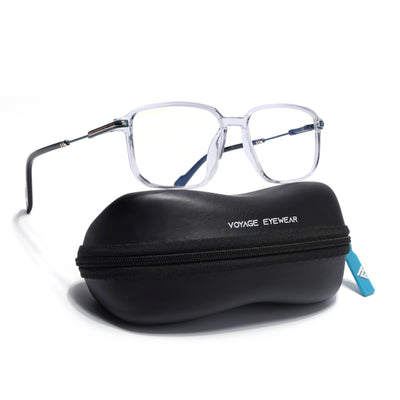 Voyage Transparent Square Eyeglasses for Men & Women (116006FMG7026-C5)