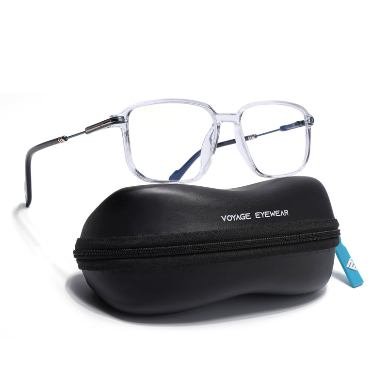 Voyage Transparent Square Eyeglasses for Men & Women (116006FMG7026-C5)
