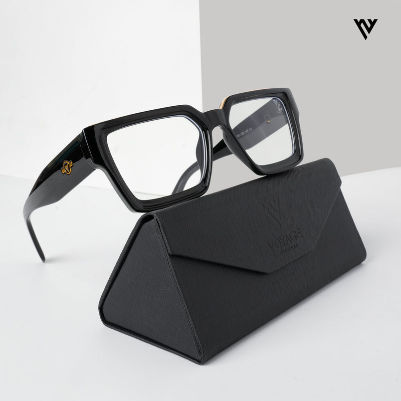 Voyage Exclusive Black Wayfarer Eyeglasses for Men & Women (952MG4823-C2)