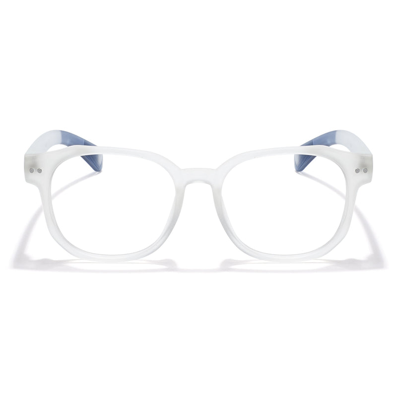 Eyejack Thunder Matt Transparent Round Eyeglasses for Men & Women (1387CL560-C2)