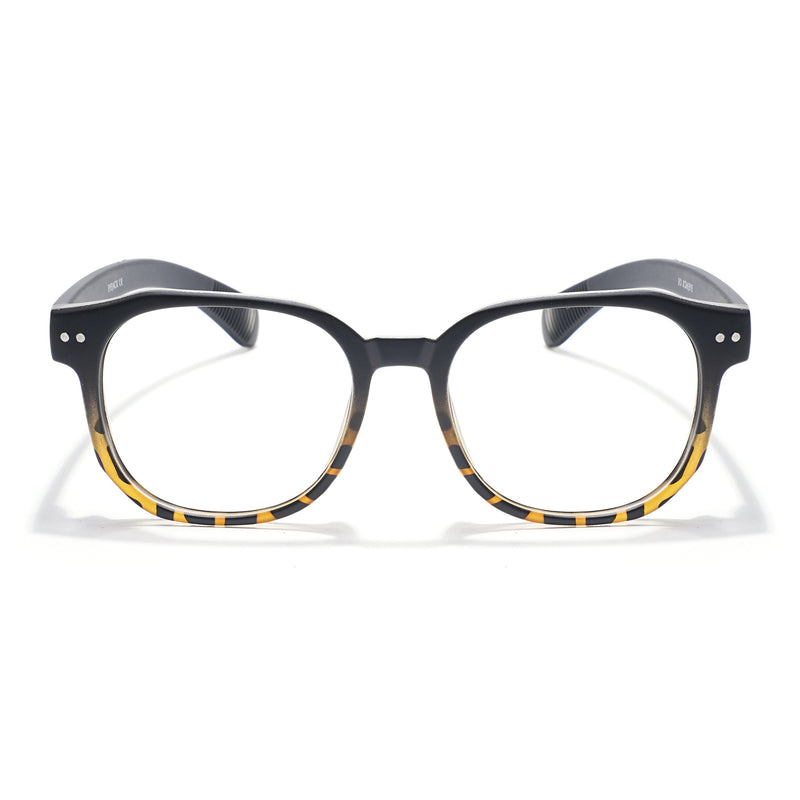 Eyejack Thunder Black & Demi Brown Round Eyeglasses for Men & Women (1387CL563-C5)