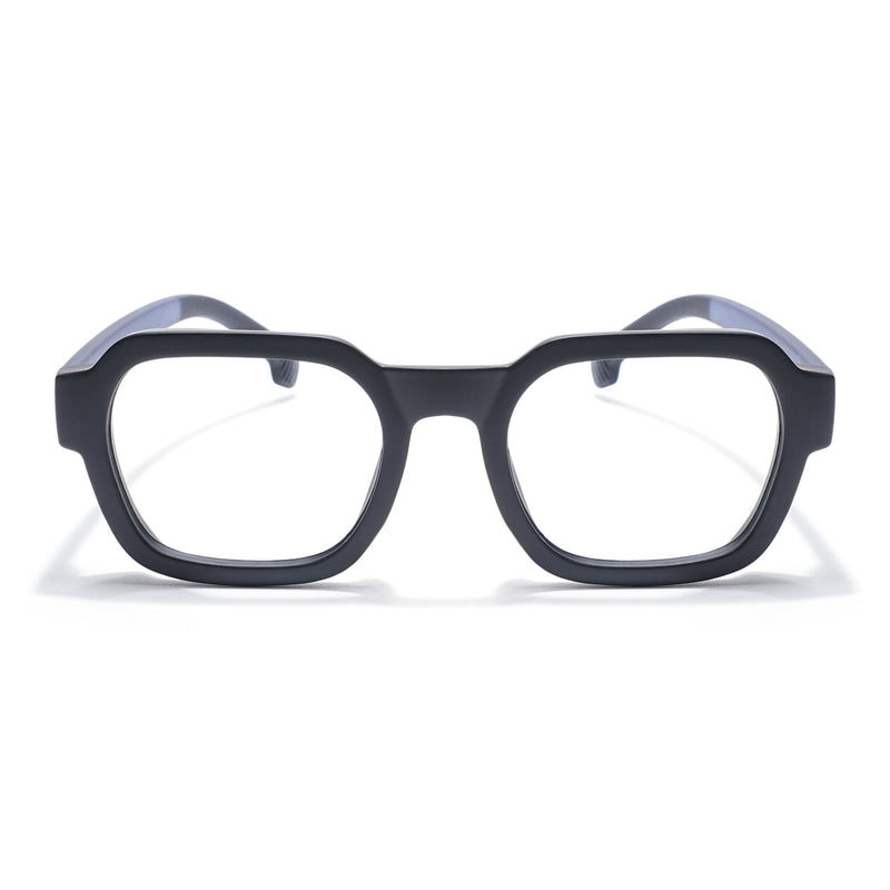Eyejack Thunder Black Square Eyeglasses for Men & Women (1388CL566-C3)