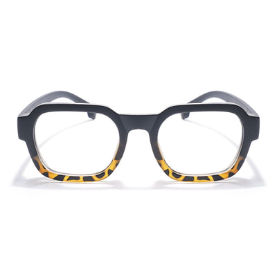 Eyejack Thunder Black & Demi Brown Square Eyeglasses for Men & Women (1388CL568-C5)