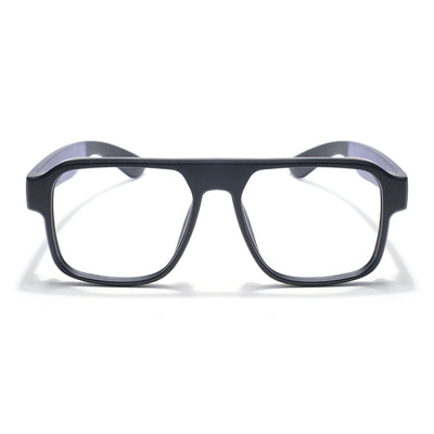 Eyejack Thunder Black Square Eyeglasses for Men & Women (1389CL571-C3)
