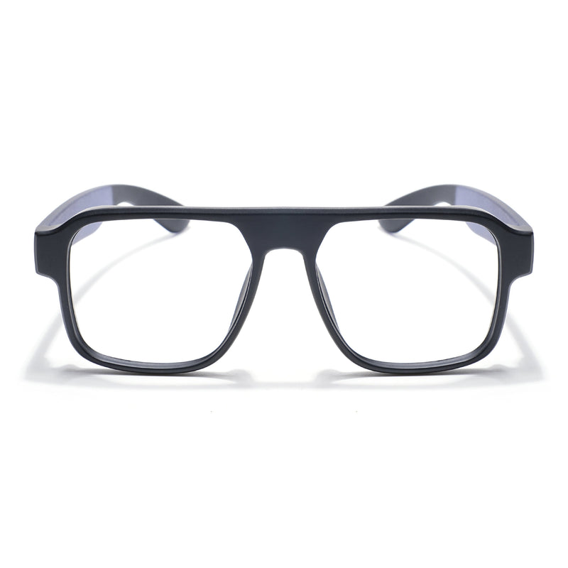 Eyejack Thunder Black Square Eyeglasses for Men & Women (1389CL571-C3)