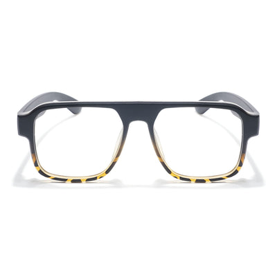 Eyejack Thunder Black & Demi Brown Square Eyeglasses for Men & Women (1389CL573-C5)