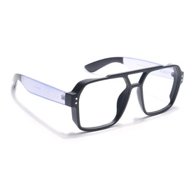 Eyejack Thunder Black Wayfarer Eyeglasses for Men & Women (1390CL576-C3)