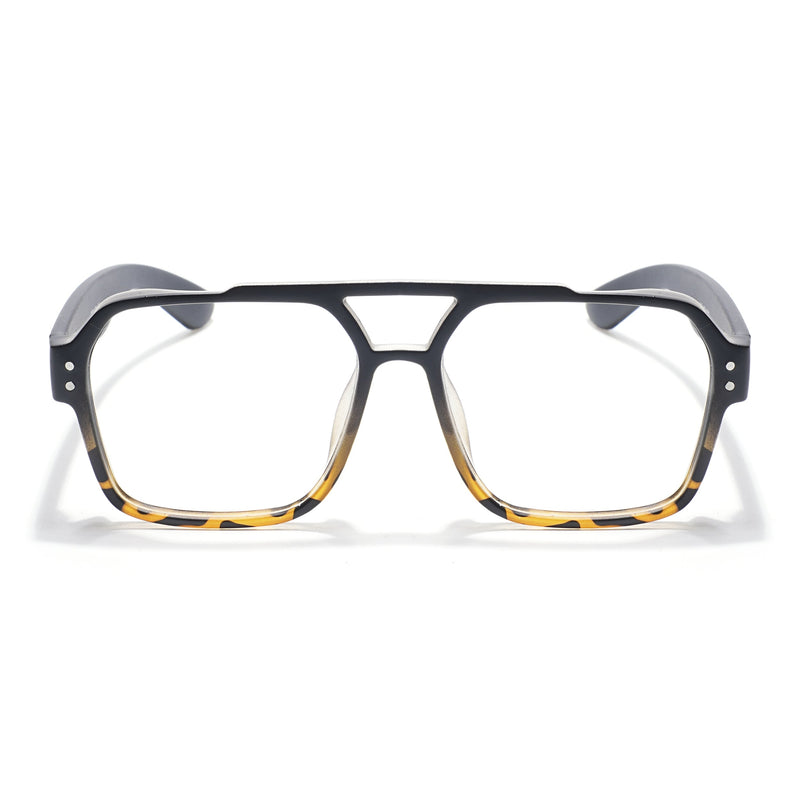 Eyejack Thunder Black & Demi Brown Wayfarer Eyeglasses for Men & Women (1390CL578-C5)