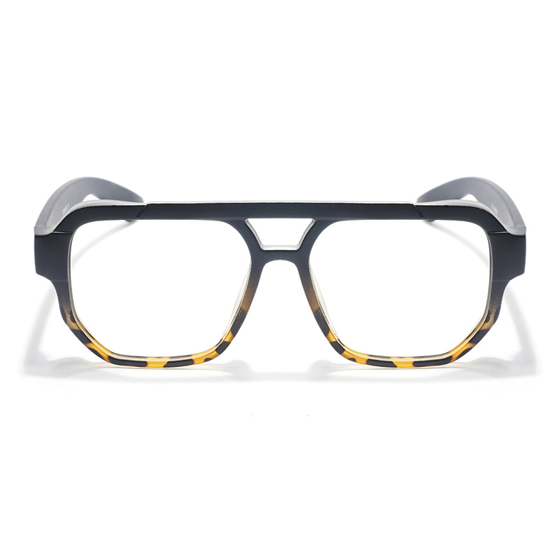 Eyejack Thunder Black & Demi Brown Wayfarer Eyeglasses for Men & Women (1391CL583-C5)