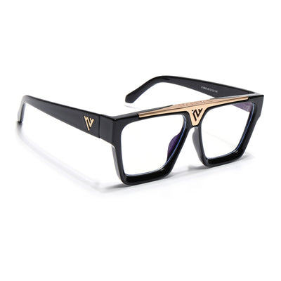 Voyage Exclusive Shine Black & Golden Wayfarer Eyeglasses for Men & Women (1502MG5406-C1)