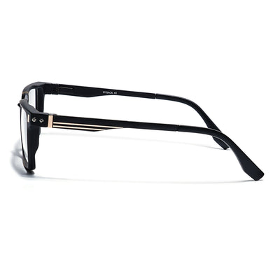 Eyejack Black & Brown Rectangle Eyeglasses for Men & Women (162001FCL2438)