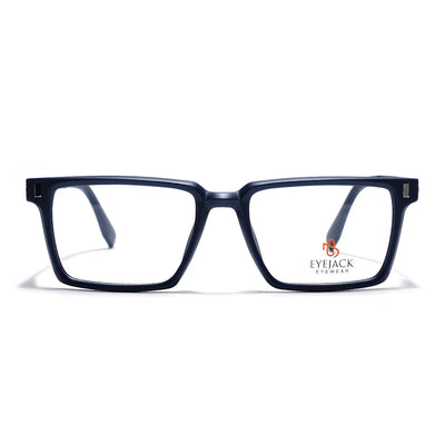 Eyejack Blue Rectangle Eyeglasses for Men & Women (162001FCL2442)