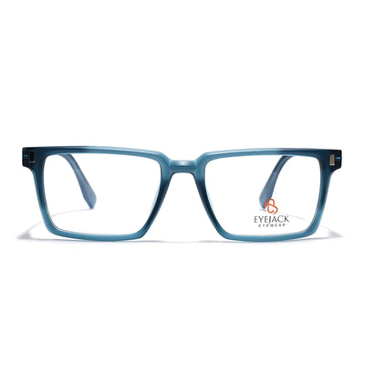 Eyejack Sea Green Rectangle Eyeglasses for Men & Women (162001FCL2443)