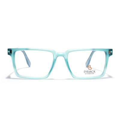 Eyejack Aqua Rectangle Eyeglasses for Men & Women (162001FCL2444)