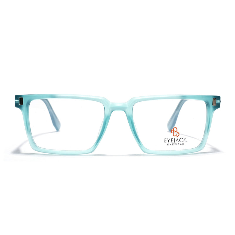 Eyejack Aqua Rectangle Eyeglasses for Men & Women (162001FCL2444)