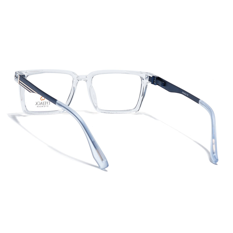 Eyejack Transparent Rectangle Eyeglasses for Men & Women (162001FCL2447)