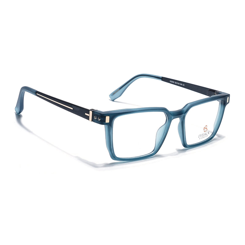 Eyejack Sea Green Rectangle Eyeglasses for Men & Women (162002FCL2455)