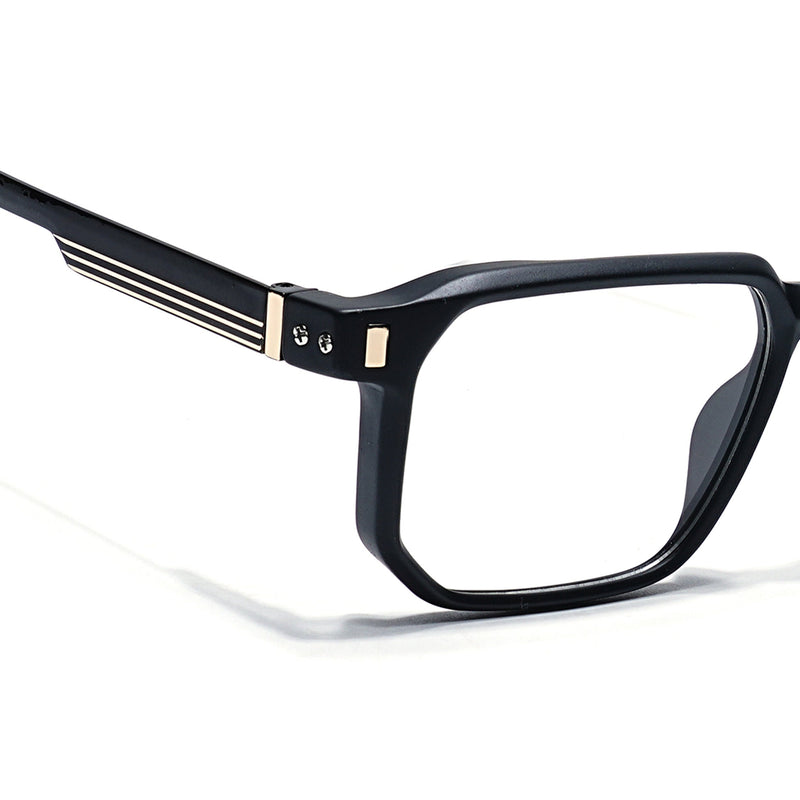 Eyejack Black Wayfarer Eyeglasses for Men & Women (162003FCL2460)