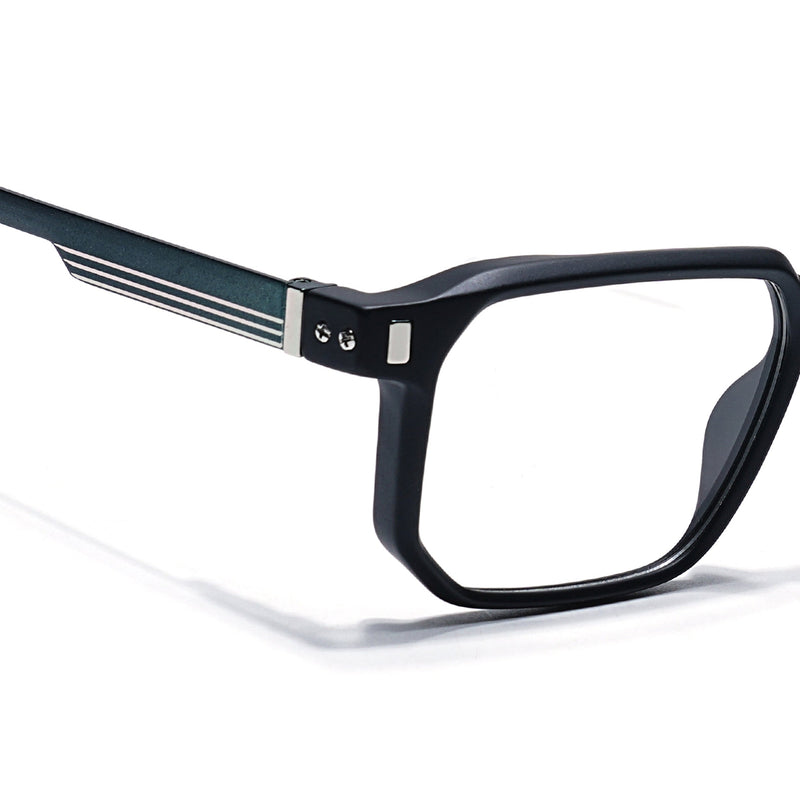 Eyejack Black Wayfarer Eyeglasses for Men & Women (162003FCL2461)