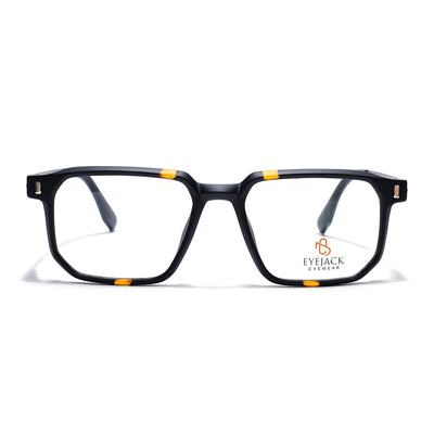 Eyejack Black & Brown Wayfarer Eyeglasses for Men & Women (162003FCL2462)