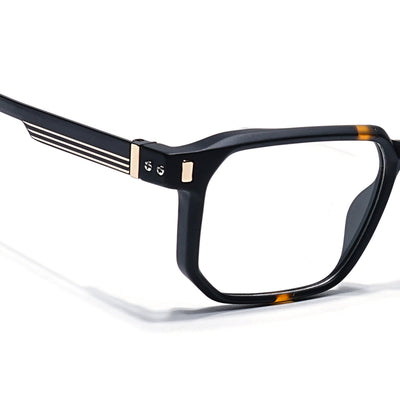 Eyejack Black & Brown Wayfarer Eyeglasses for Men & Women (162003FCL2462)