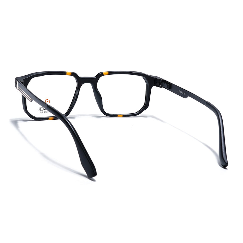 Eyejack Black & Brown Wayfarer Eyeglasses for Men & Women (162003FCL2462)
