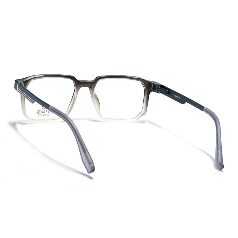 Eyejack Black & Grey Wayfarer Eyeglasses for Men & Women (162003FCL2464)